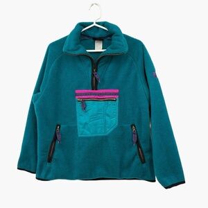 Helly Hansen Vintage 90s 1/4 Zip Fleece Pullover Top Women’s Size M